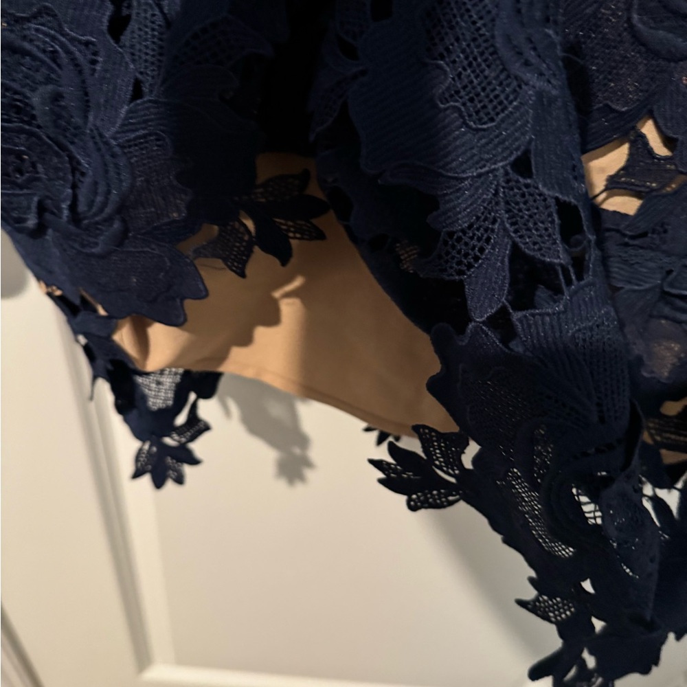 Adelyn Rae Navy Floral Lace Mini Dress - Picture 9 of 16